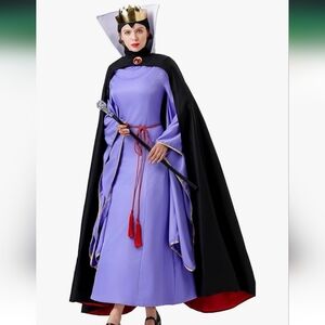 Evil Queen Purple and Black Costume Cape, Dress And Crown. Staff Not Included